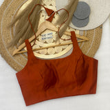 Fancy Plain Blouse Rust Free Size