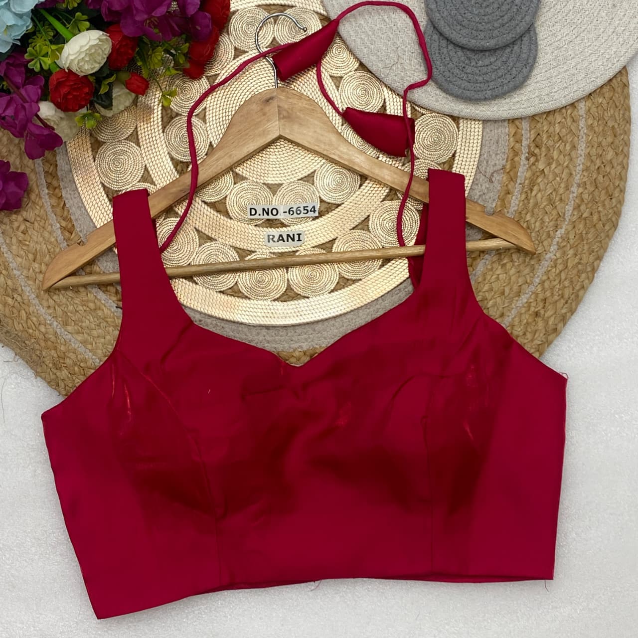 Fancy Plain Blouse Rani Free Size