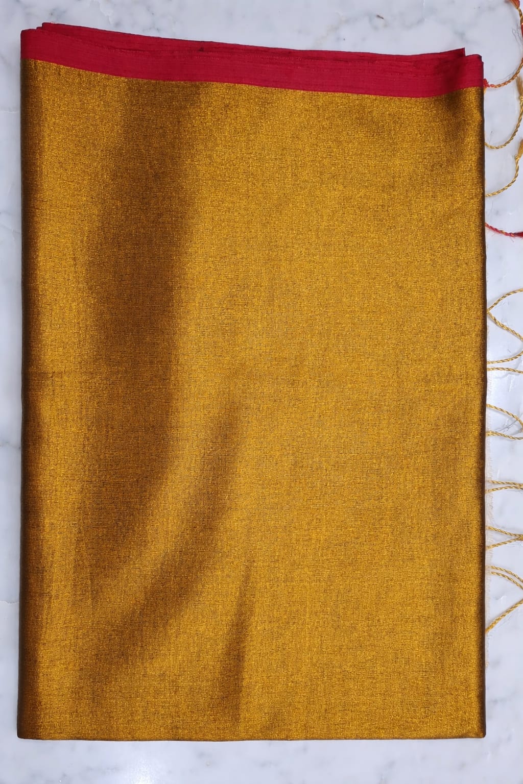 Tissue Cotton Saree Golden