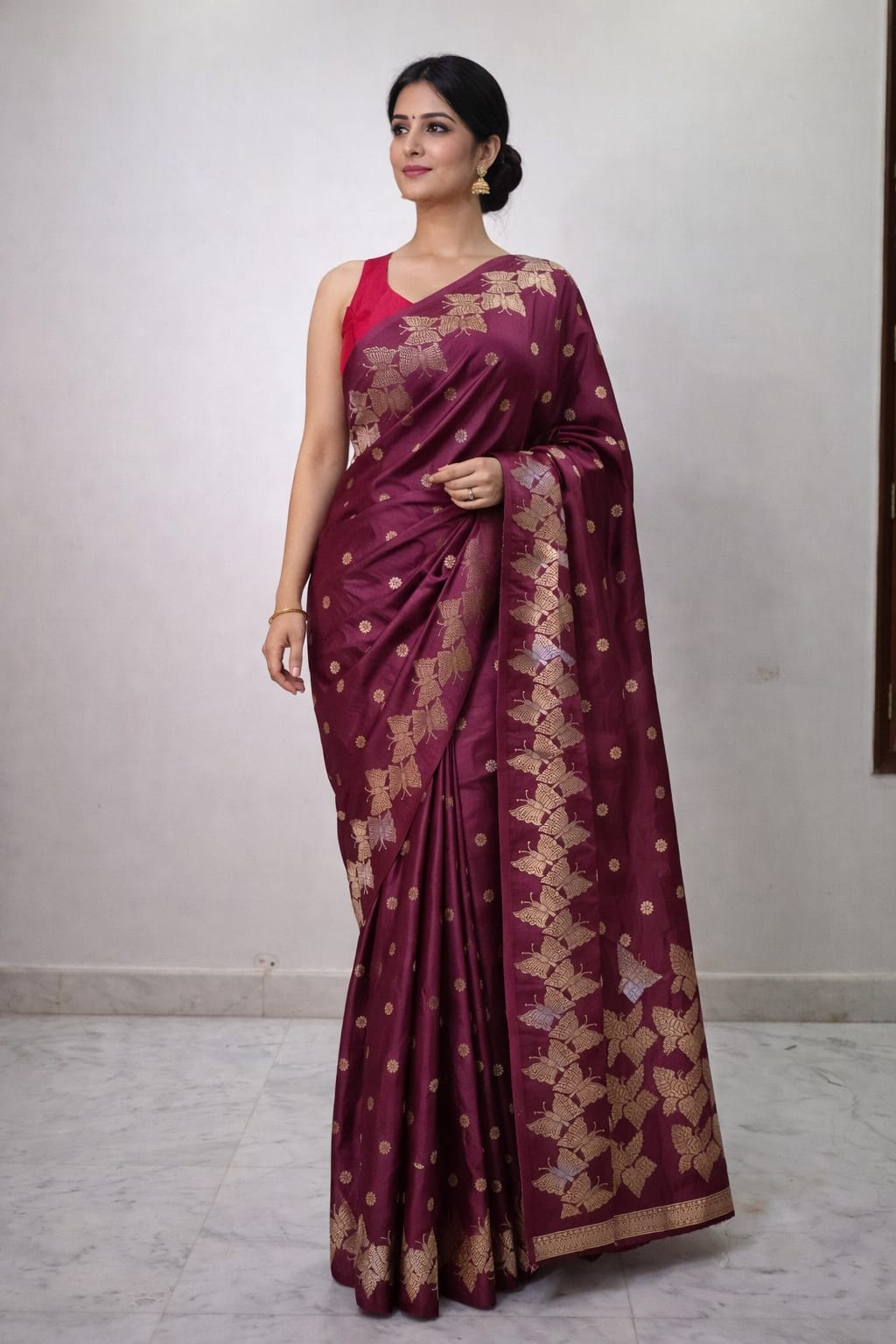 Soft Silk Saree Purple