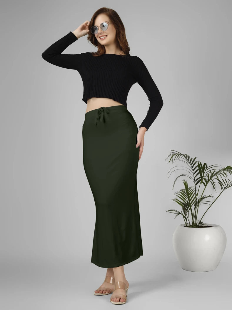 Saree Stretchable Shapewear Spanish Green