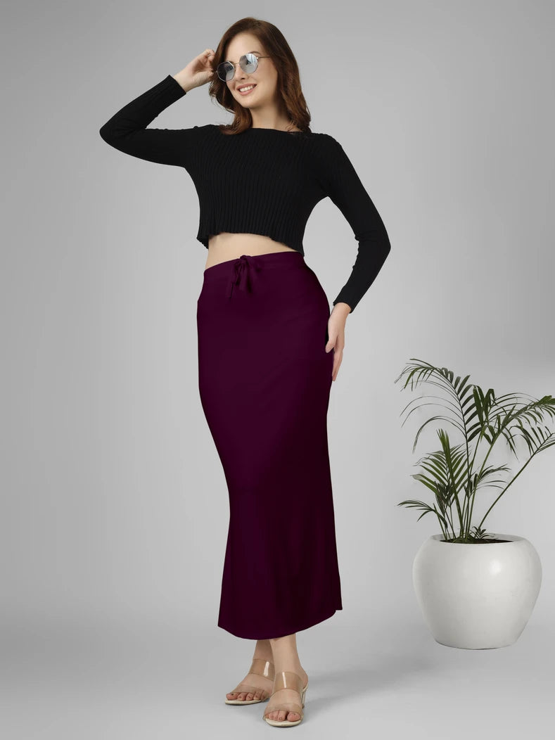 Saree Stretchable Shapewear Wine Berry