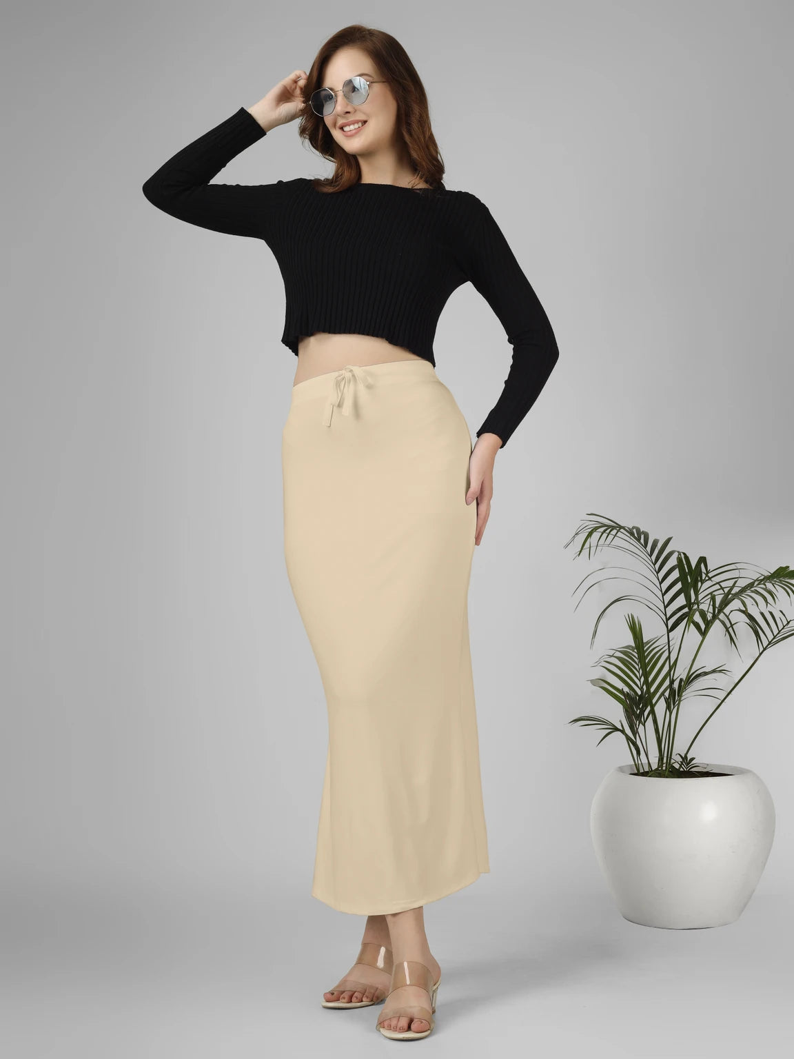 Saree Stretchable Shapewear Beige