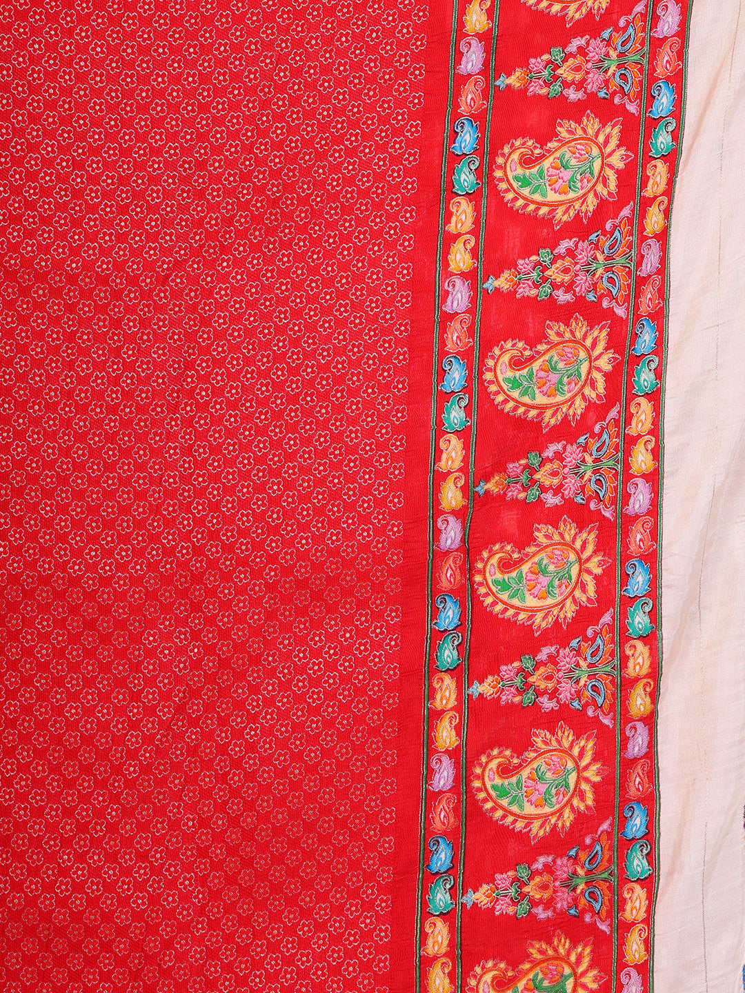 Pashmina Saree White