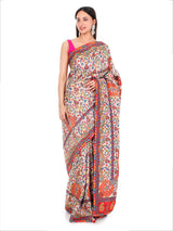 Pashmina Saree White