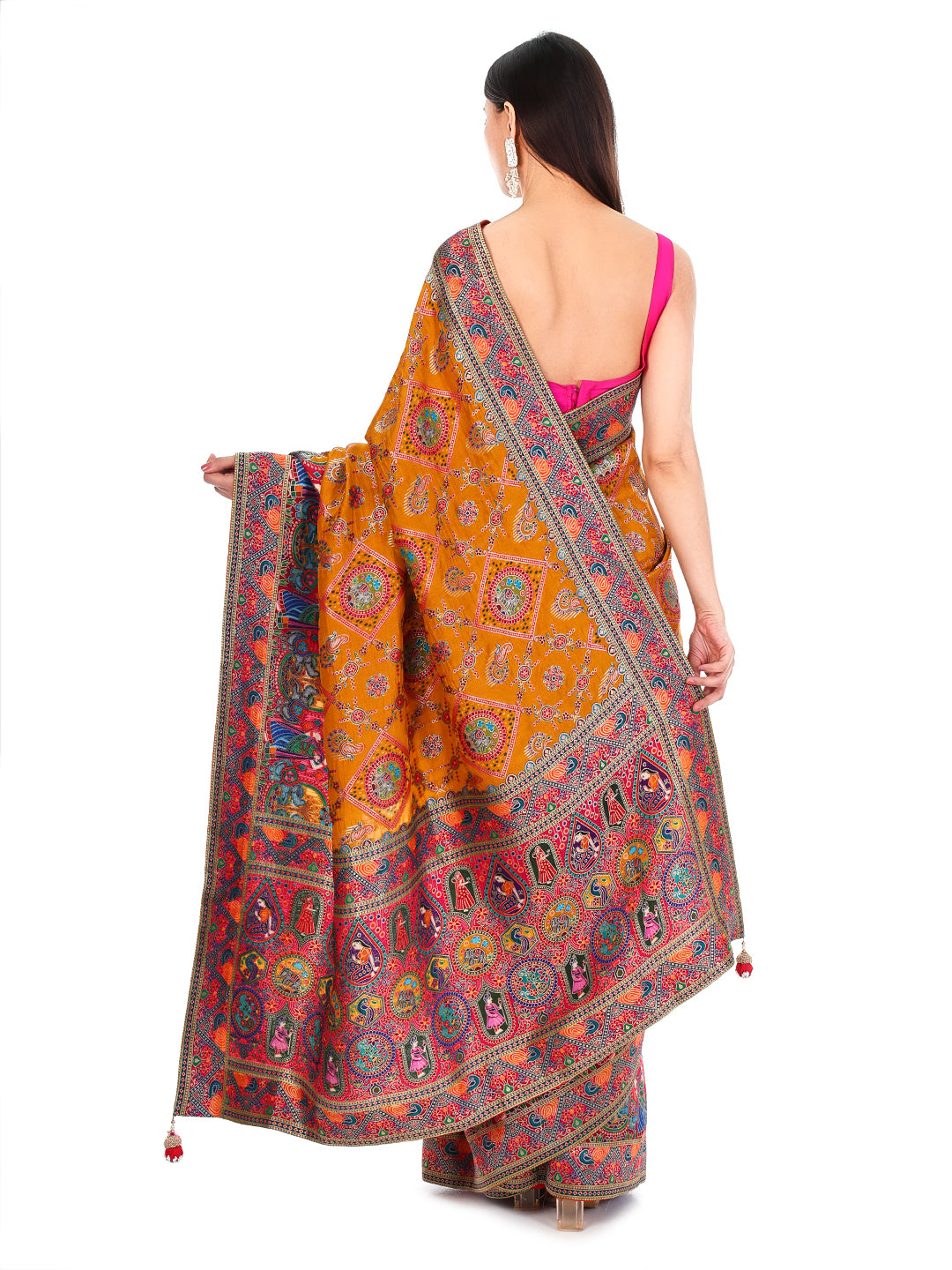 Pashmina Saree Mustard Yellow
