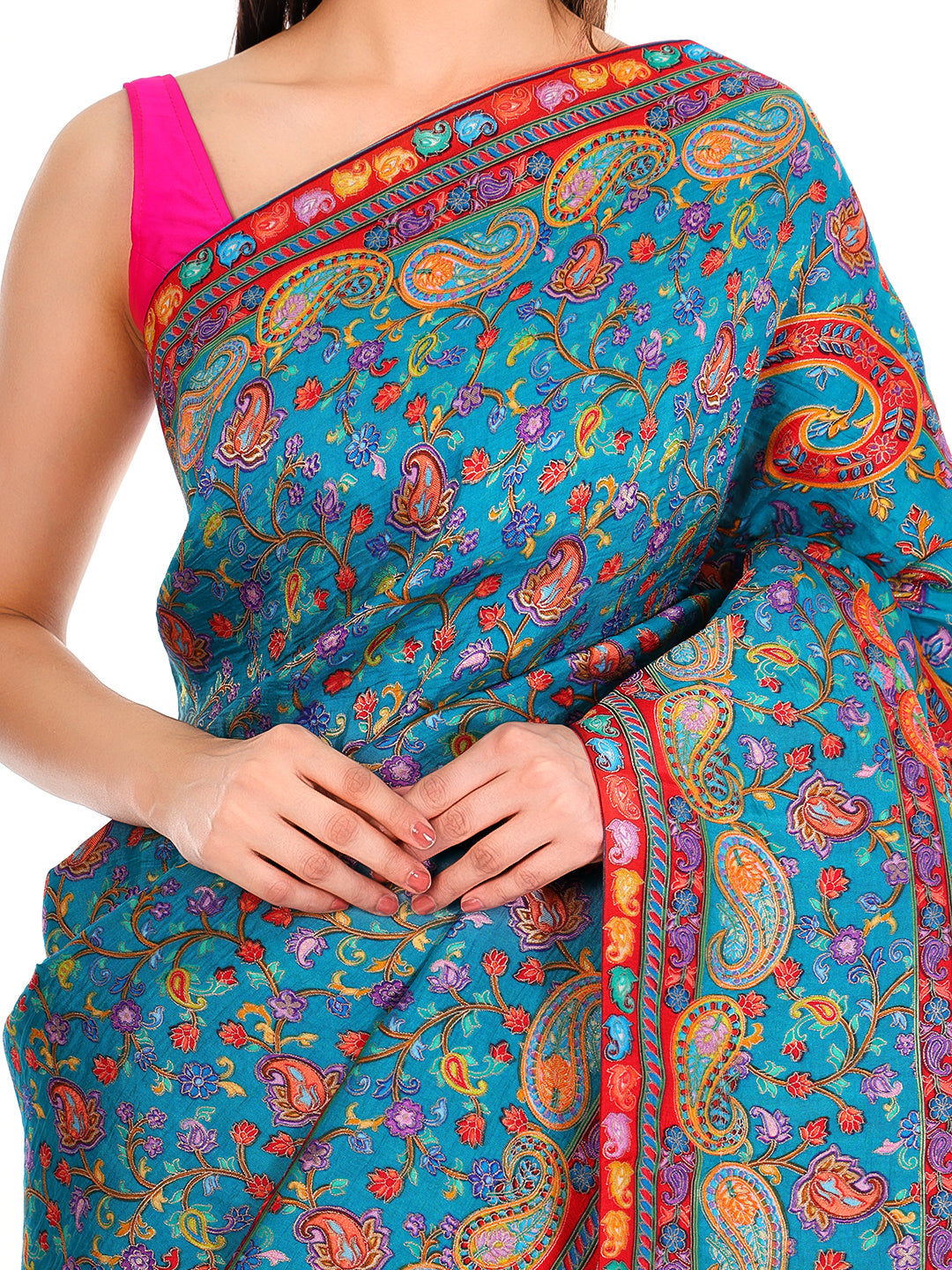 Pashmina Saree Blue