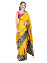 Saree Yellow with Green
