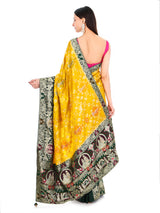 Saree Yellow with Green