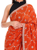 Saree Rust Orange