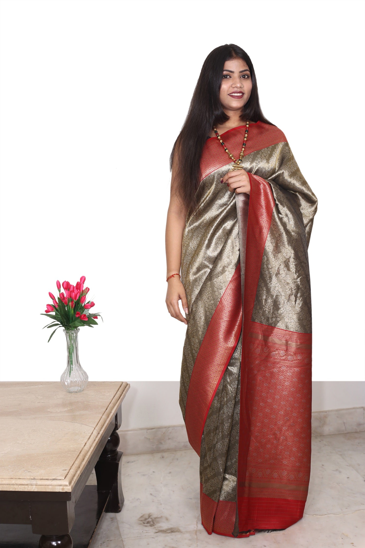 Kanchipuram Olive Green