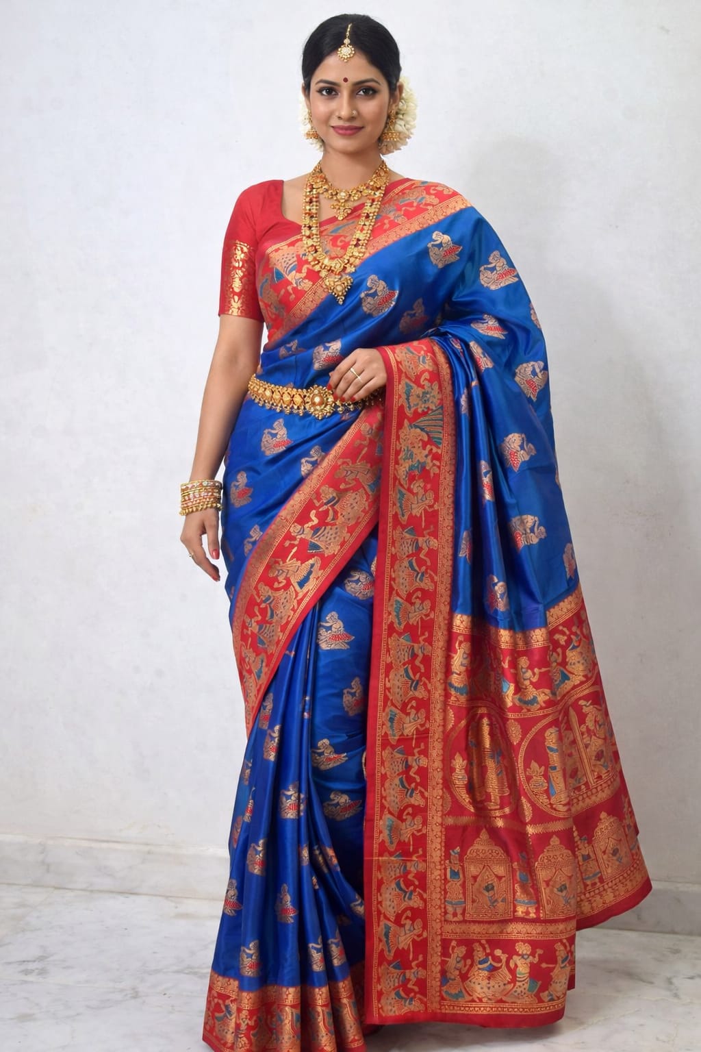 Soft Silk Saree Dark Blue