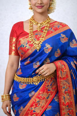 Soft Silk Saree Dark Blue