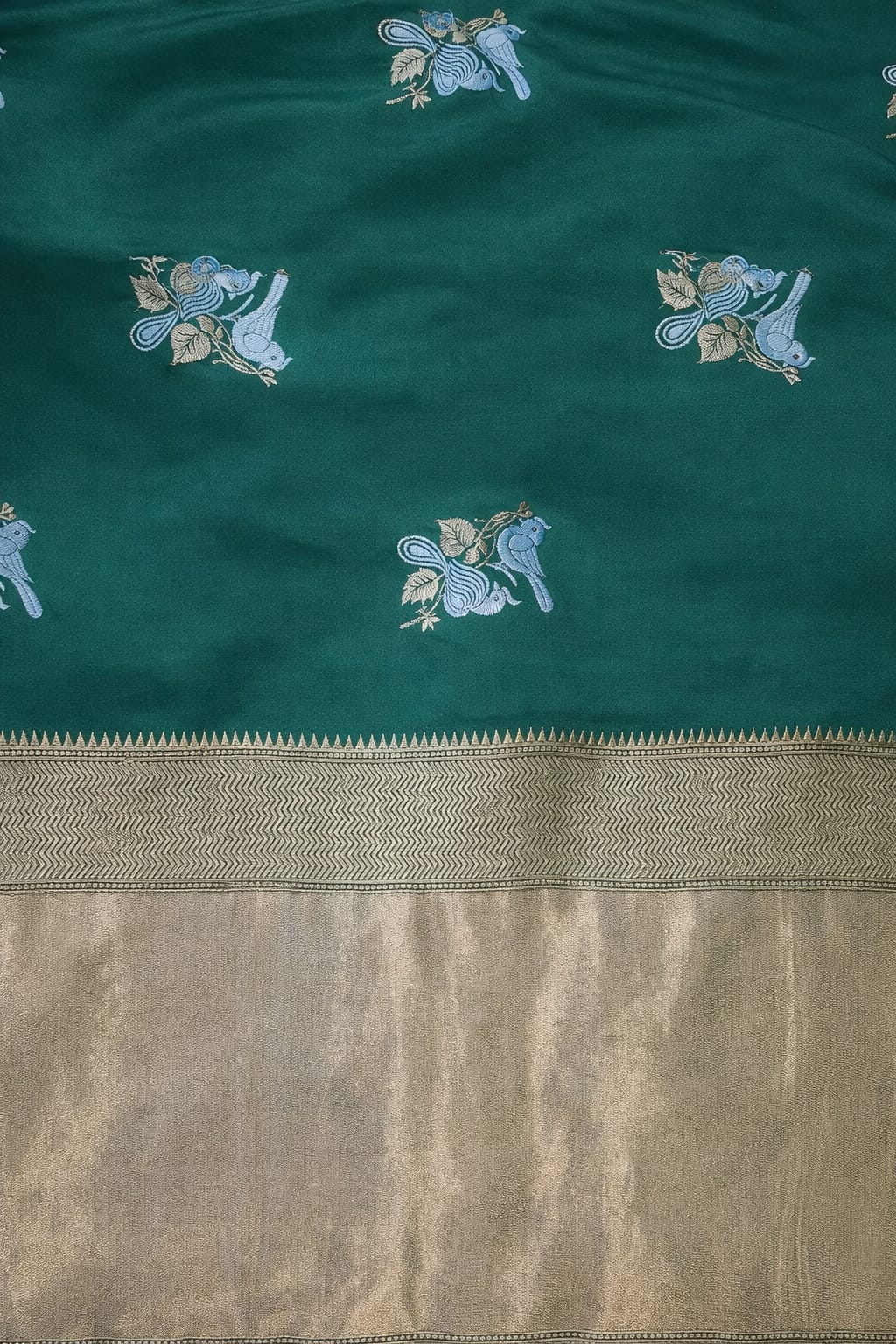 Soft Silk Saree Dark Green