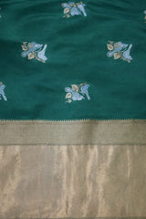 Soft Silk Saree Dark Green