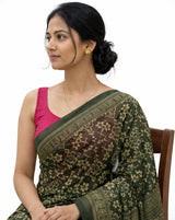 Digital Saree Mehndi Green