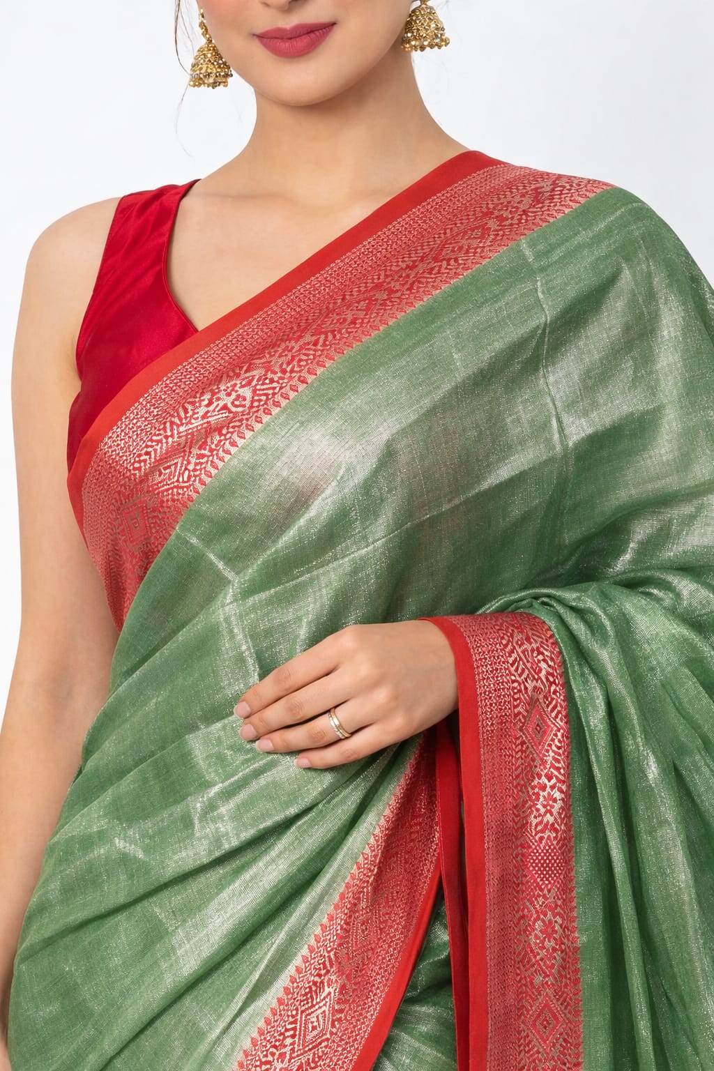 Handloom Saree Light Green