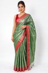 Handloom Saree Light Green