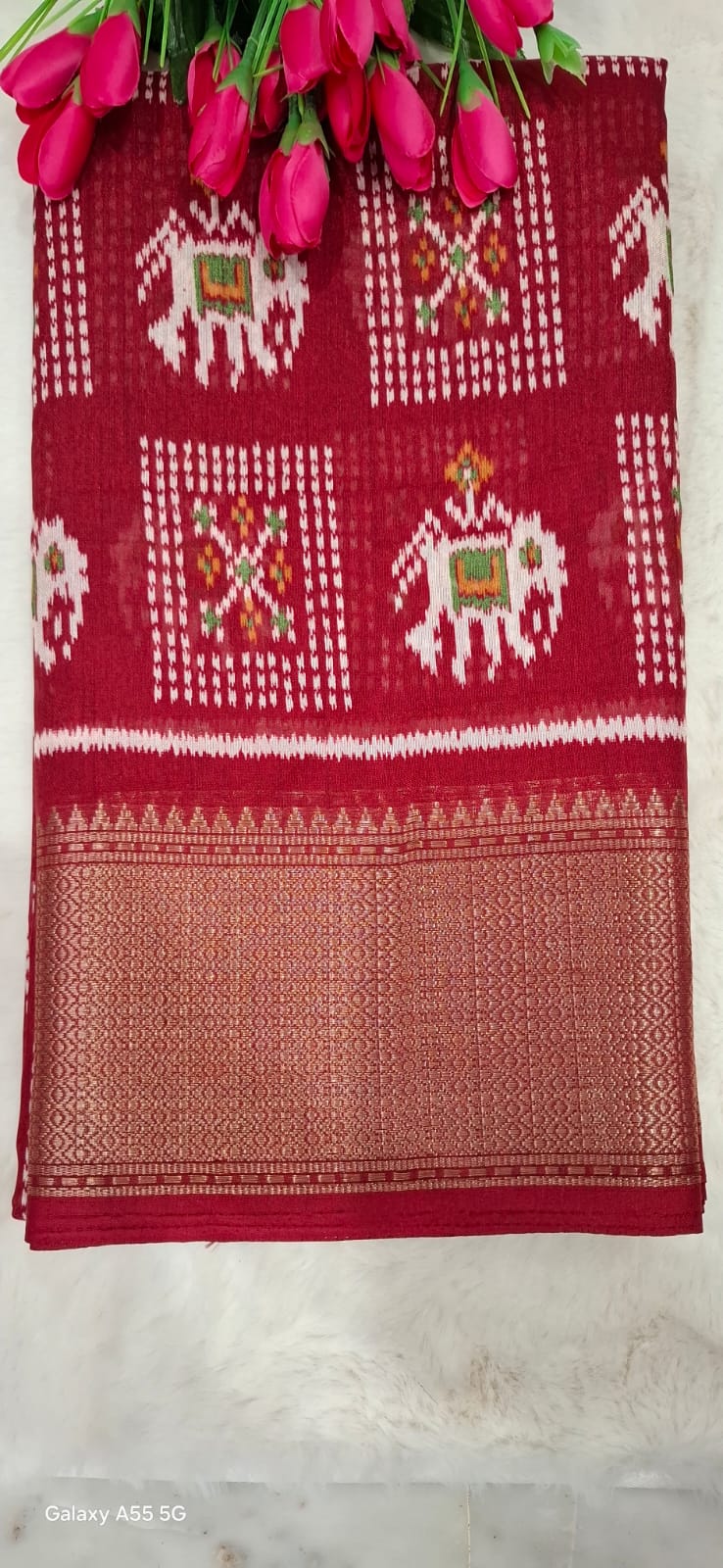 Handloom Saree Maroon