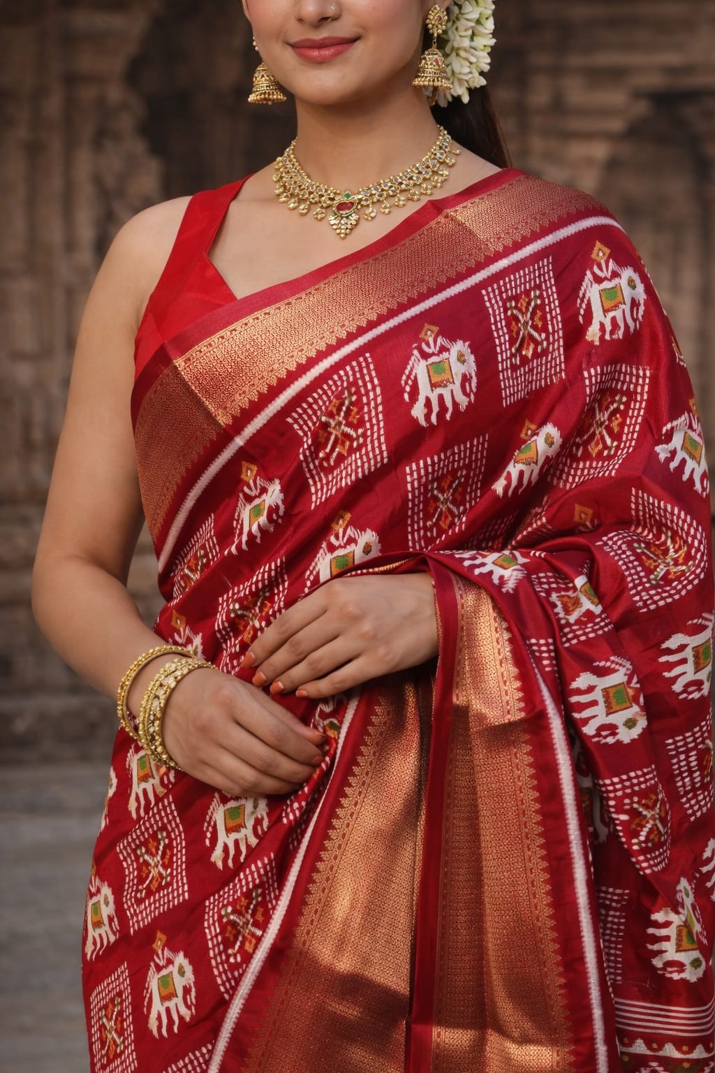 Handloom Saree Maroon