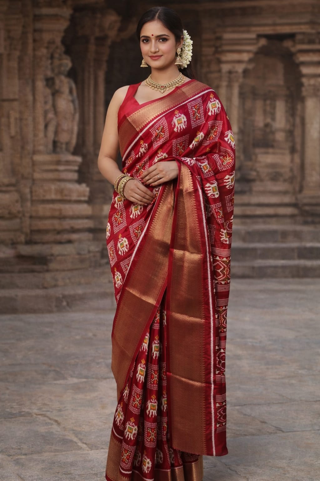 Handloom Saree Maroon