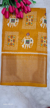 Handloom Saree Mustard