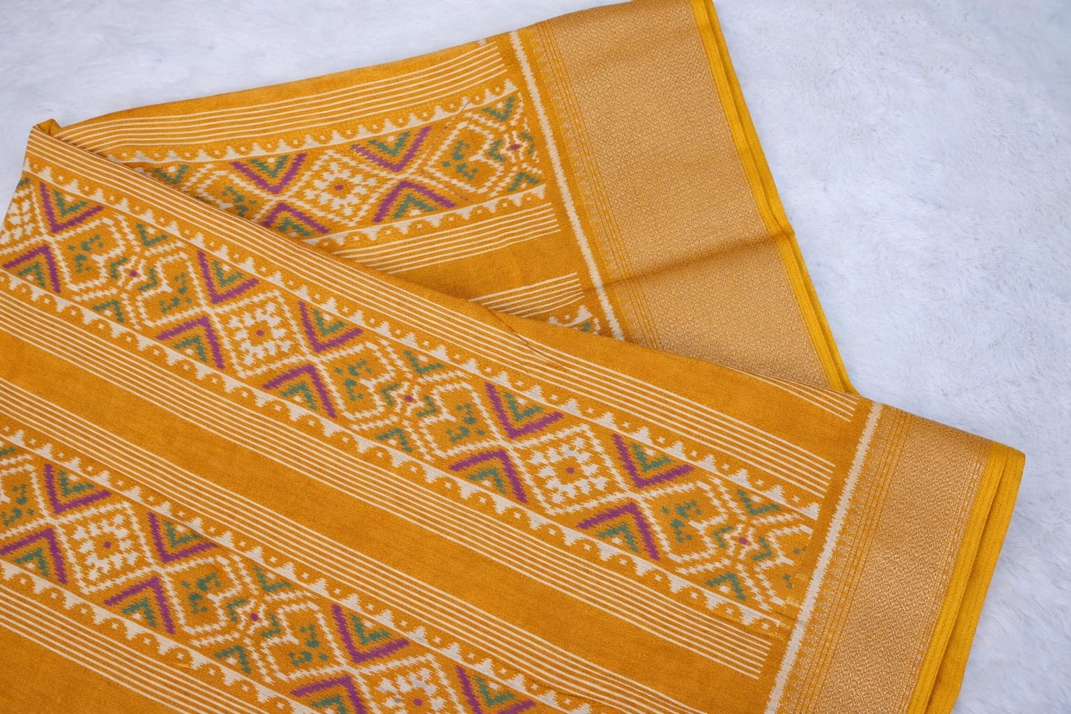 Handloom Saree Mustard