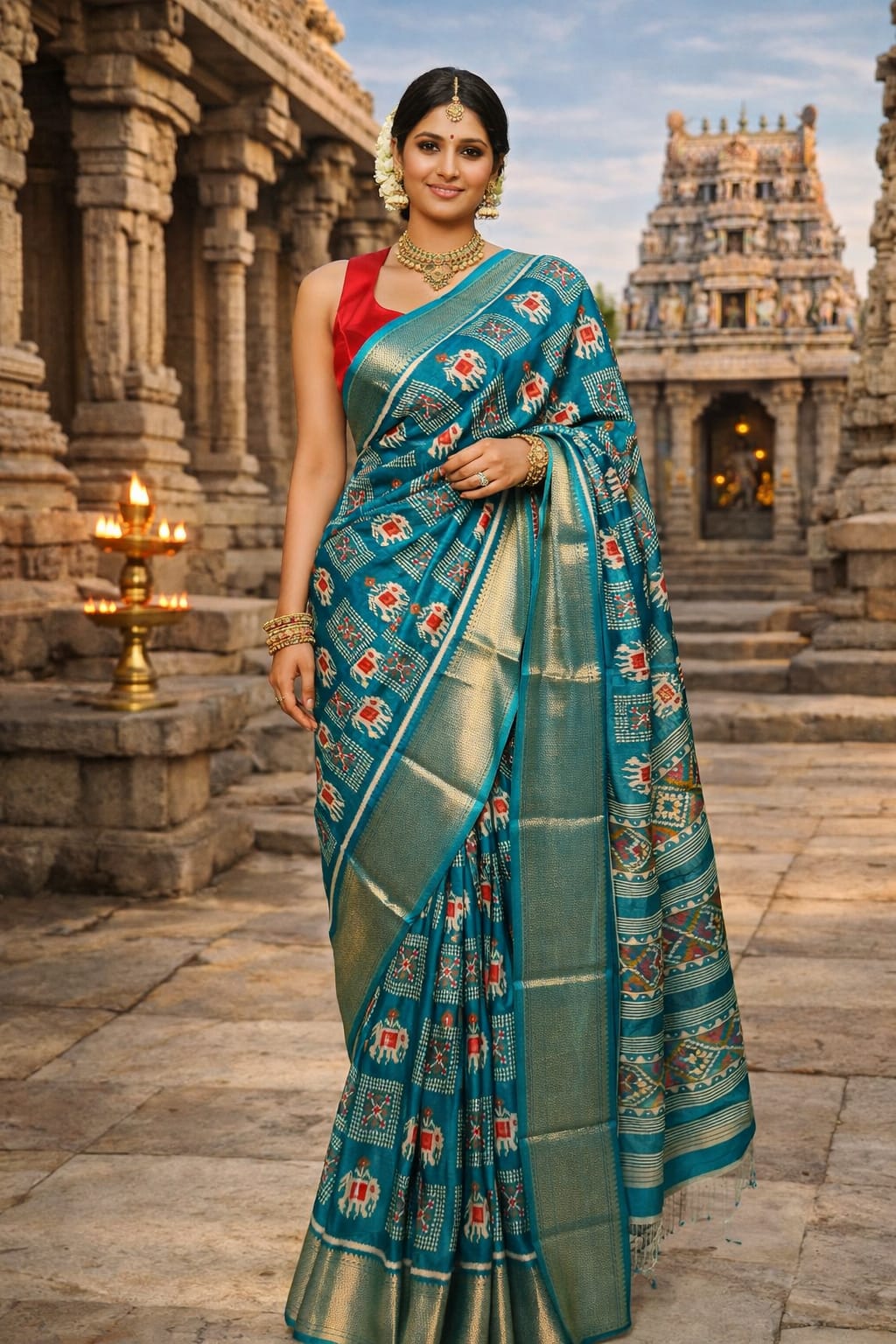 Handloom Saree Green