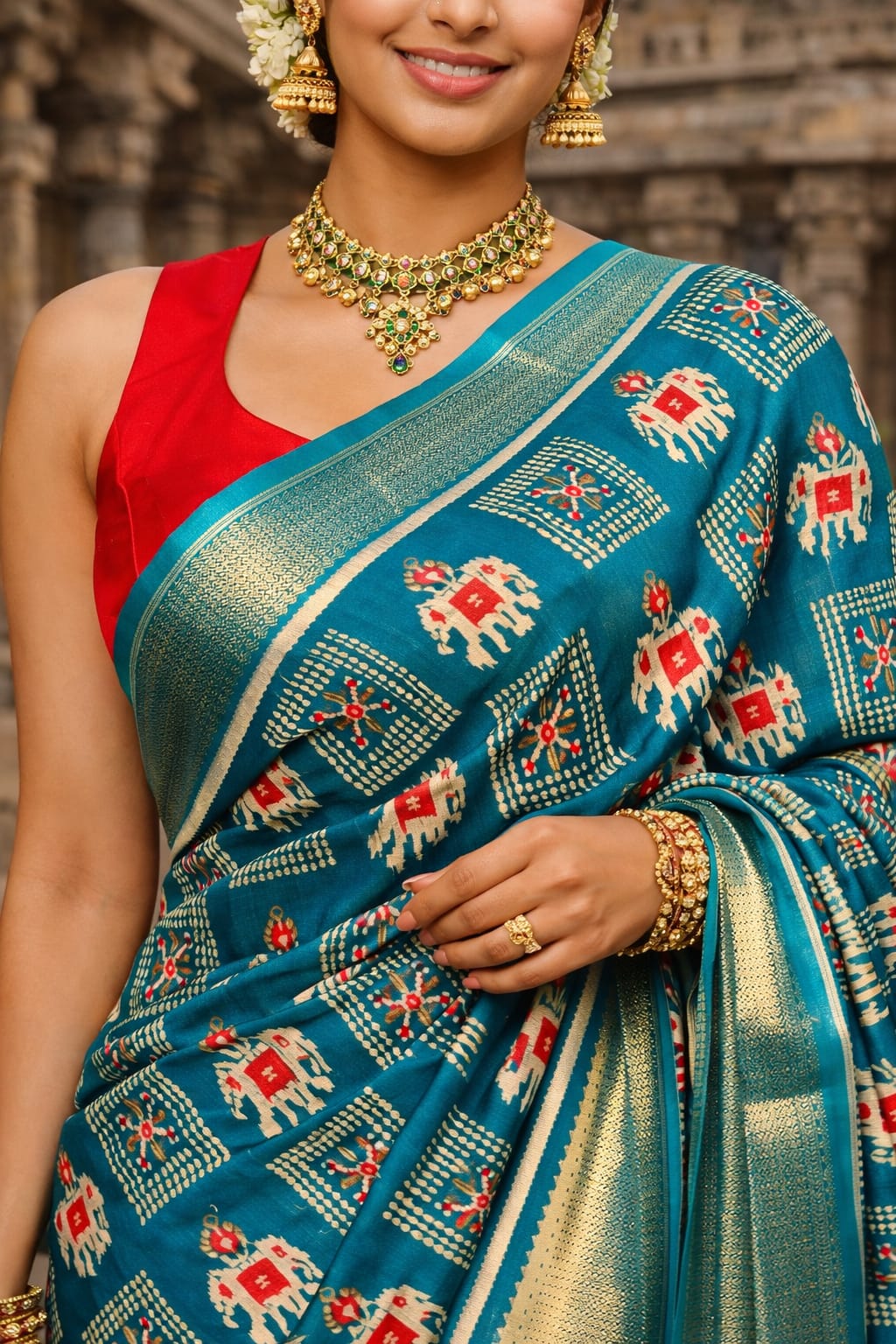 Handloom Saree Green