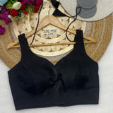 Fancy Plain Blouse Black Free Size