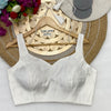 Fancy Plain Blouse White Free Size