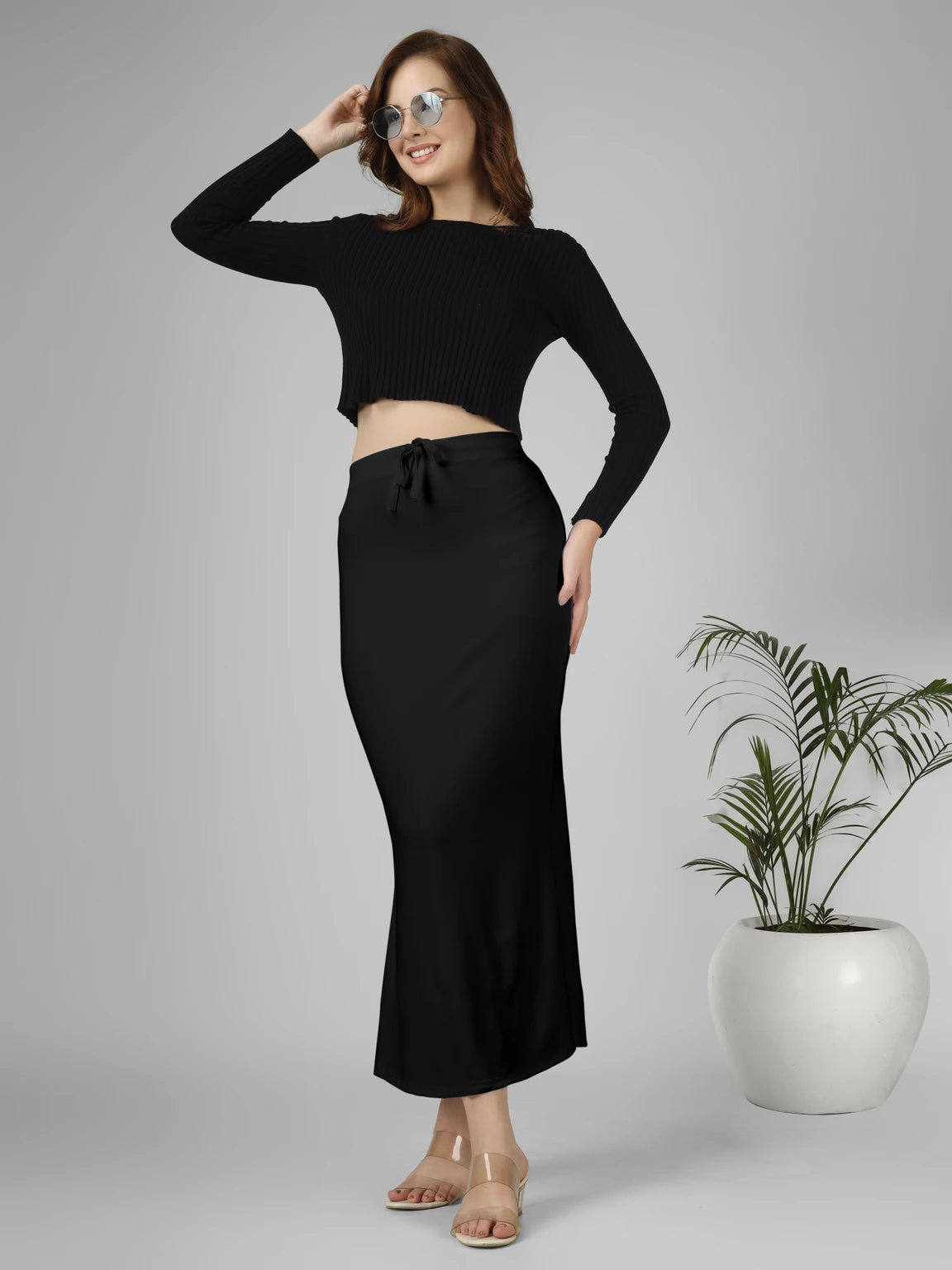 Saree Stretchable Shapewear Black
