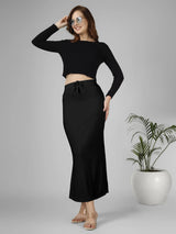 Saree Stretchable Shapewear Black
