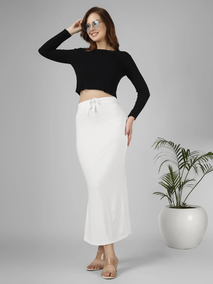 Saree Stretchable Shapewear White