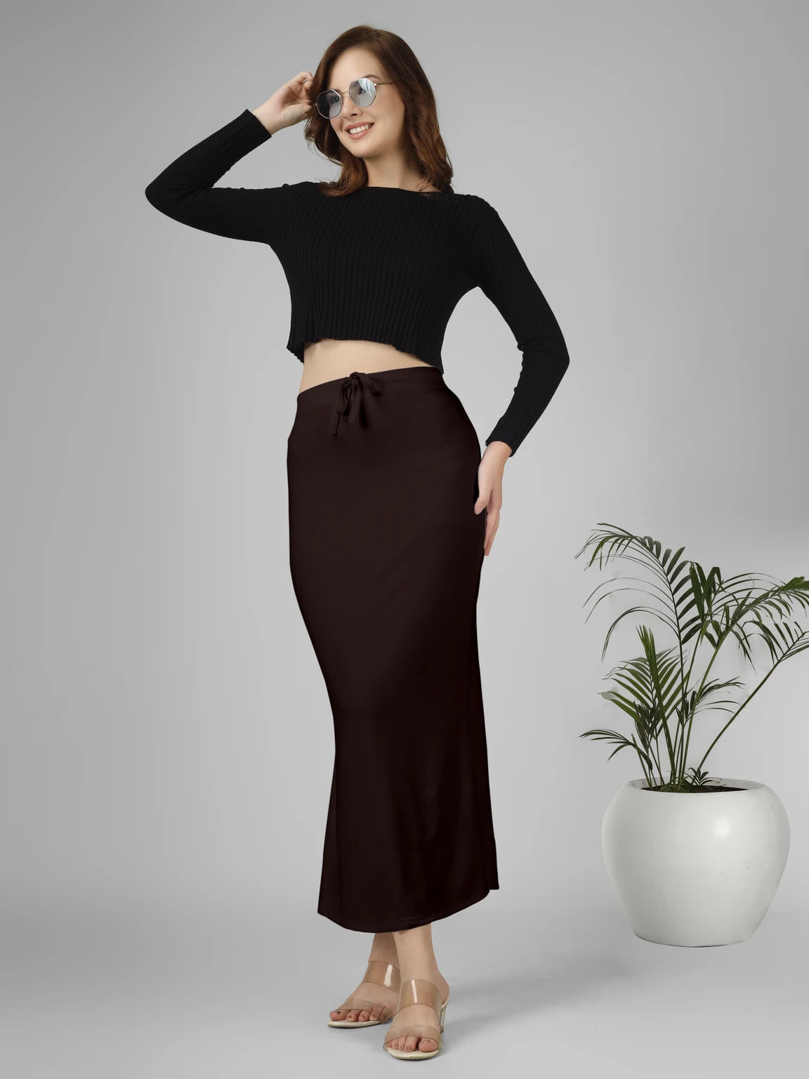 Saree Stretchable Shapewear Coffee Bean