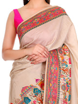 Pashmina Saree Cream