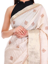 Soft Tussar Cotton Off White