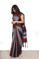 Khadi Cotton Saree Multicolour