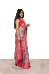Art Silk Saree Pink