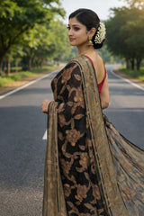Braso Daimond Saree Black