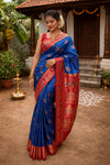 Soft Silk Saree Dark Blue