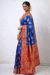 Soft Silk Saree Dark Blue
