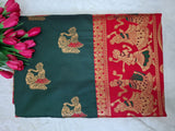 Soft Silk Saree Dark Green