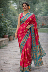 Soft Silk Saree Pink
