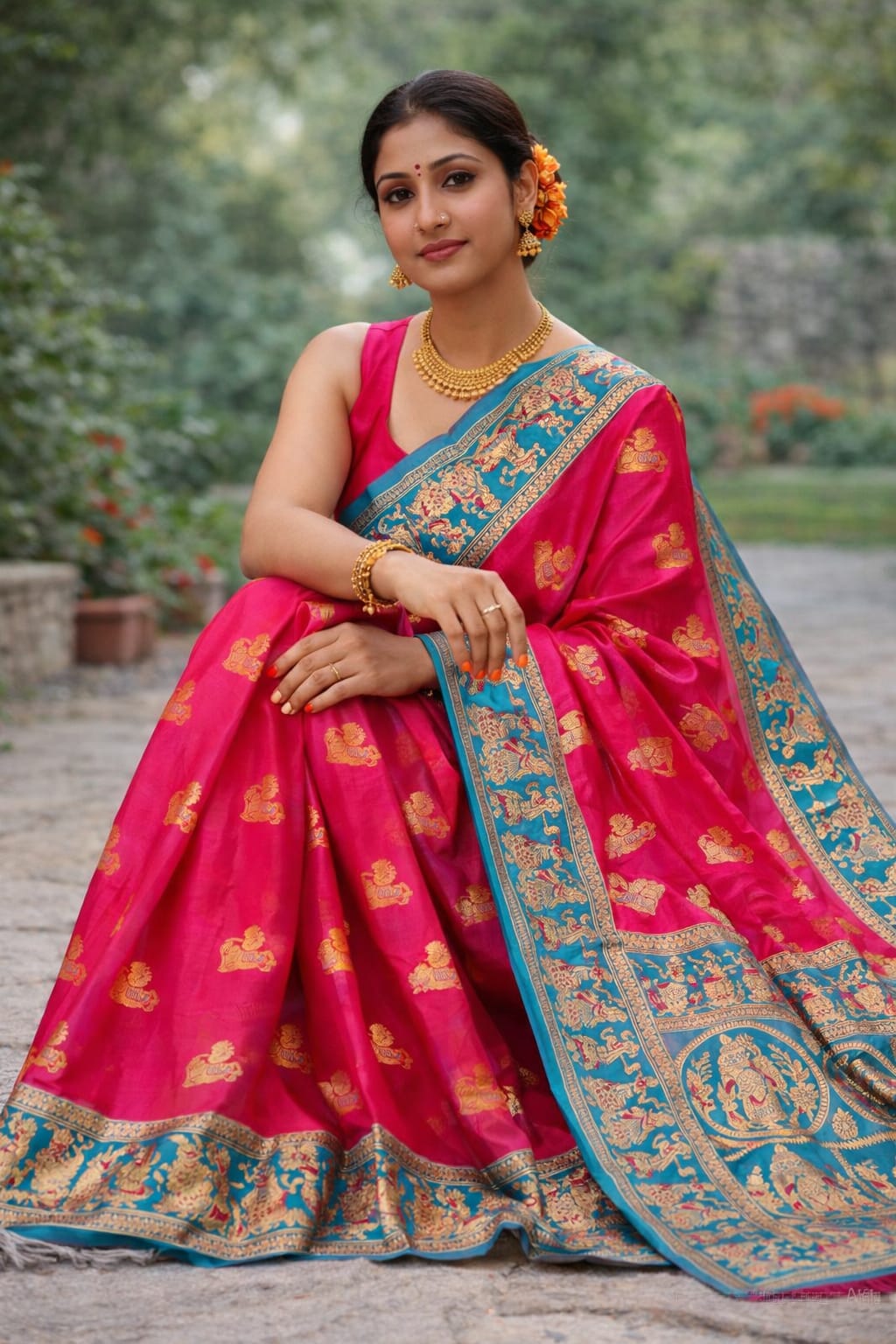 Soft Silk Saree Pink