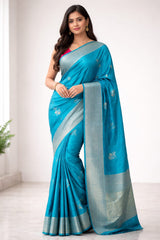 Soft Silk Saree Blue