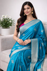 Soft Silk Saree Blue