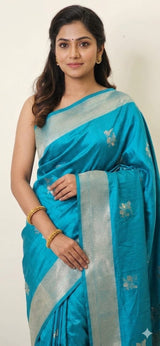 Soft Silk Saree Blue