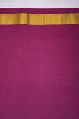 Mulmul Cotton Saree Wine