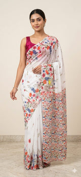 Sujal Saree White